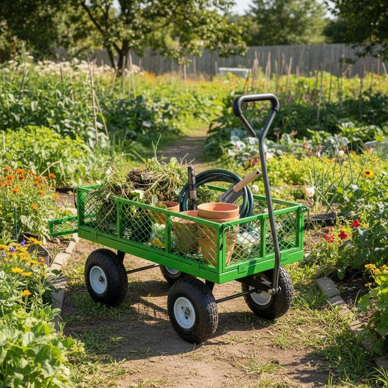 Steel Garden Cart 680 Lbs For  - مراجعة Heavy Equipment Tires وسعره