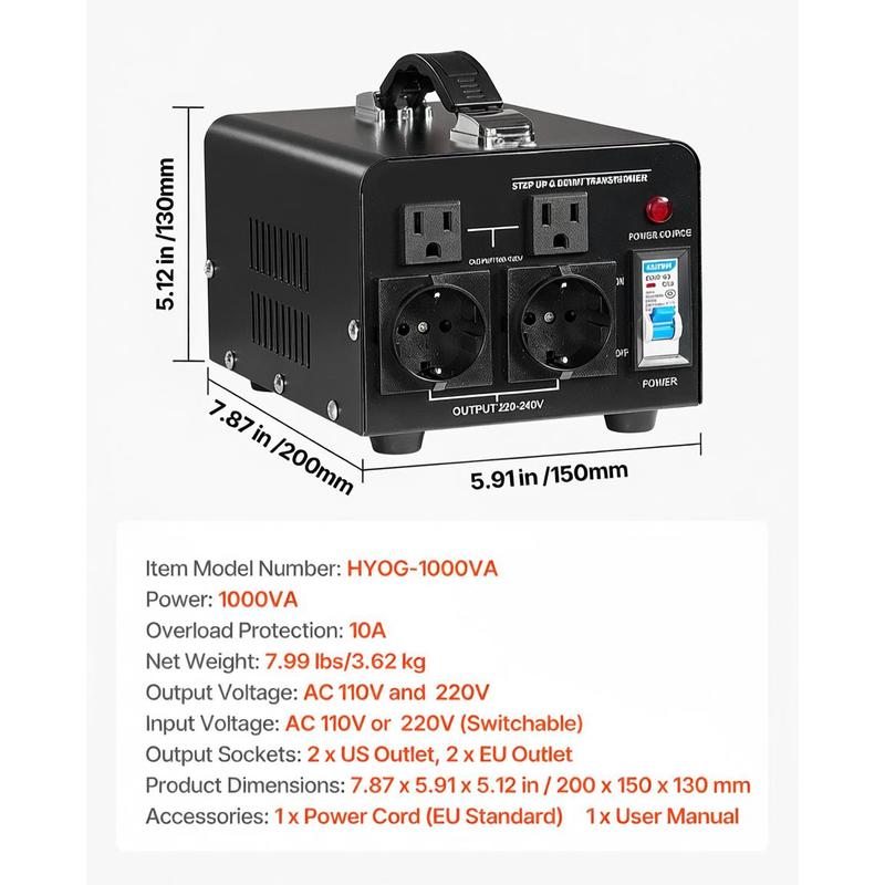 Power Voltage Changer 1000VA F - مراجعة Heavy Equipment Kitchen وسعره