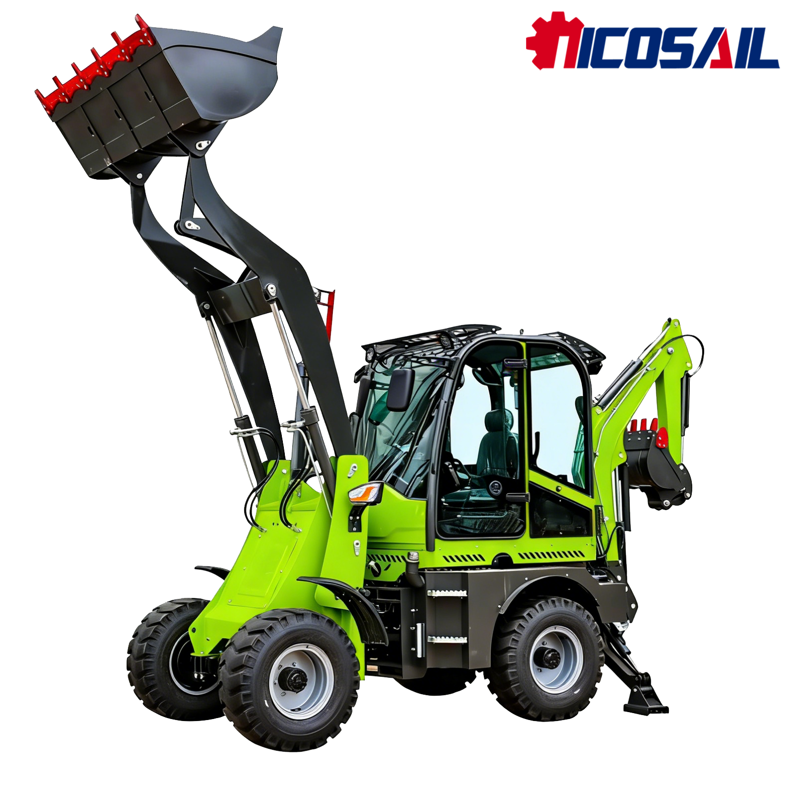 Mini Backhoe Loader 4WD Euro 5 - مراجعة Tractor Backhoe وسعره