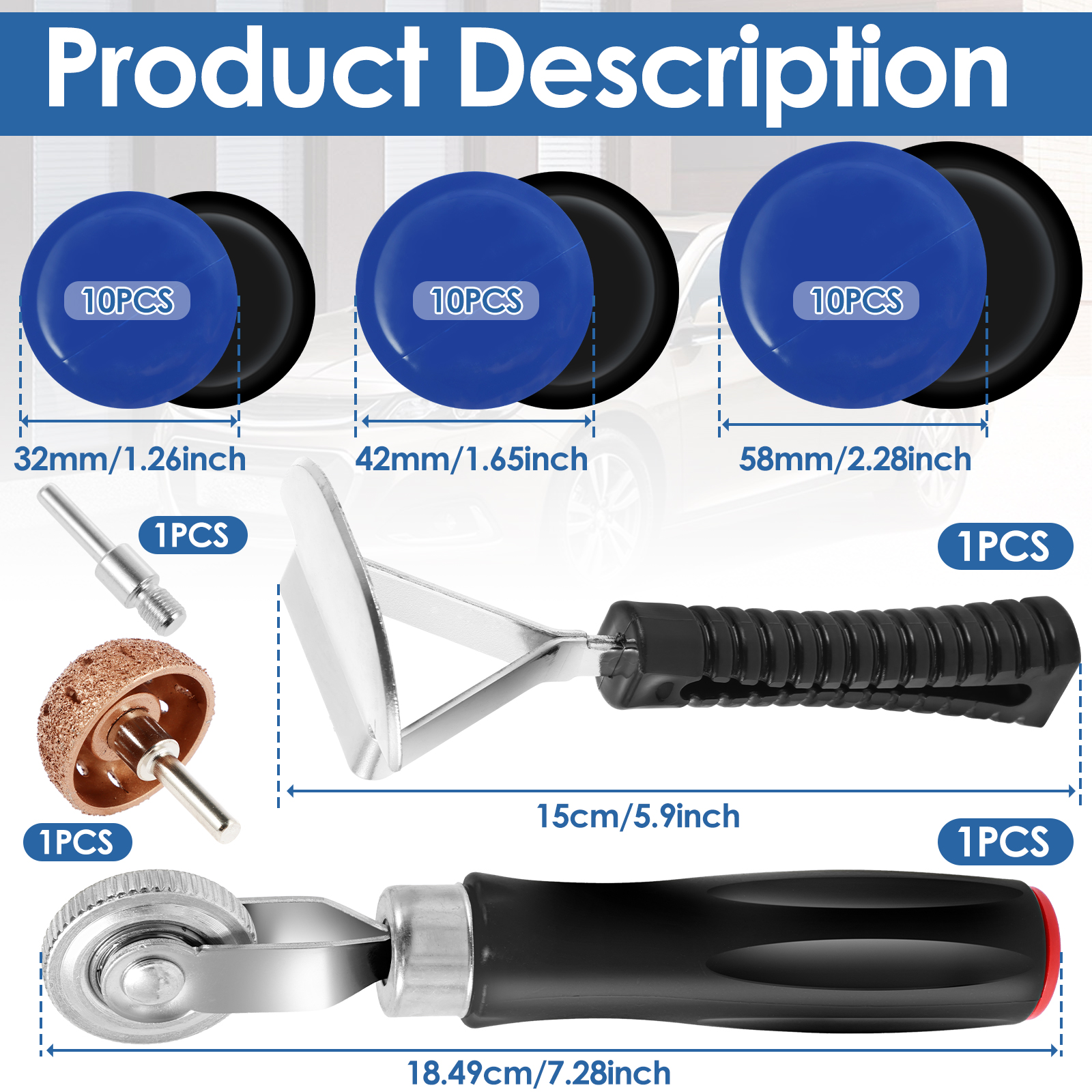 1Set Tire Patch Roller Kit Rub - مراجعة Heavy Equipment Scraper وسعره
