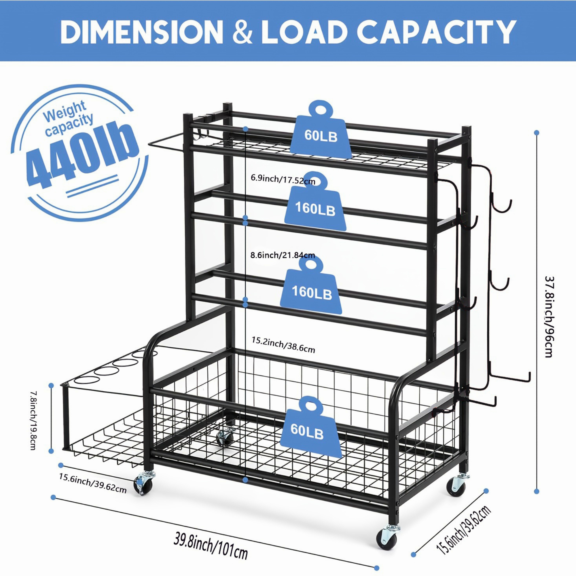 Blacksmith 4 Tier Storage Rack - مراجعة Heavy Equipment Kitchen وسعره