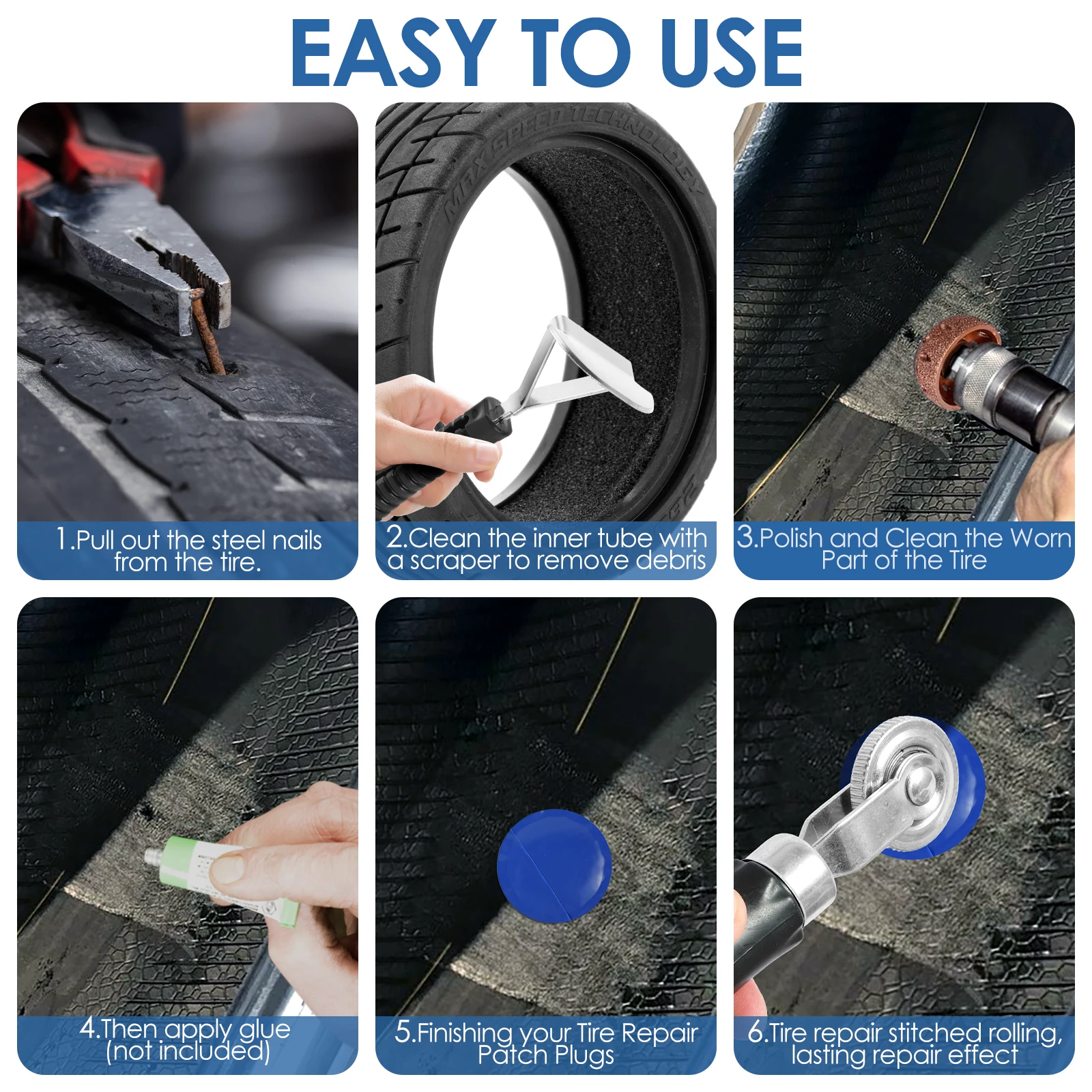 33Pcs Tire Patch Kit with Roll - مراجعة Heavy Equipment Scraper وسعره