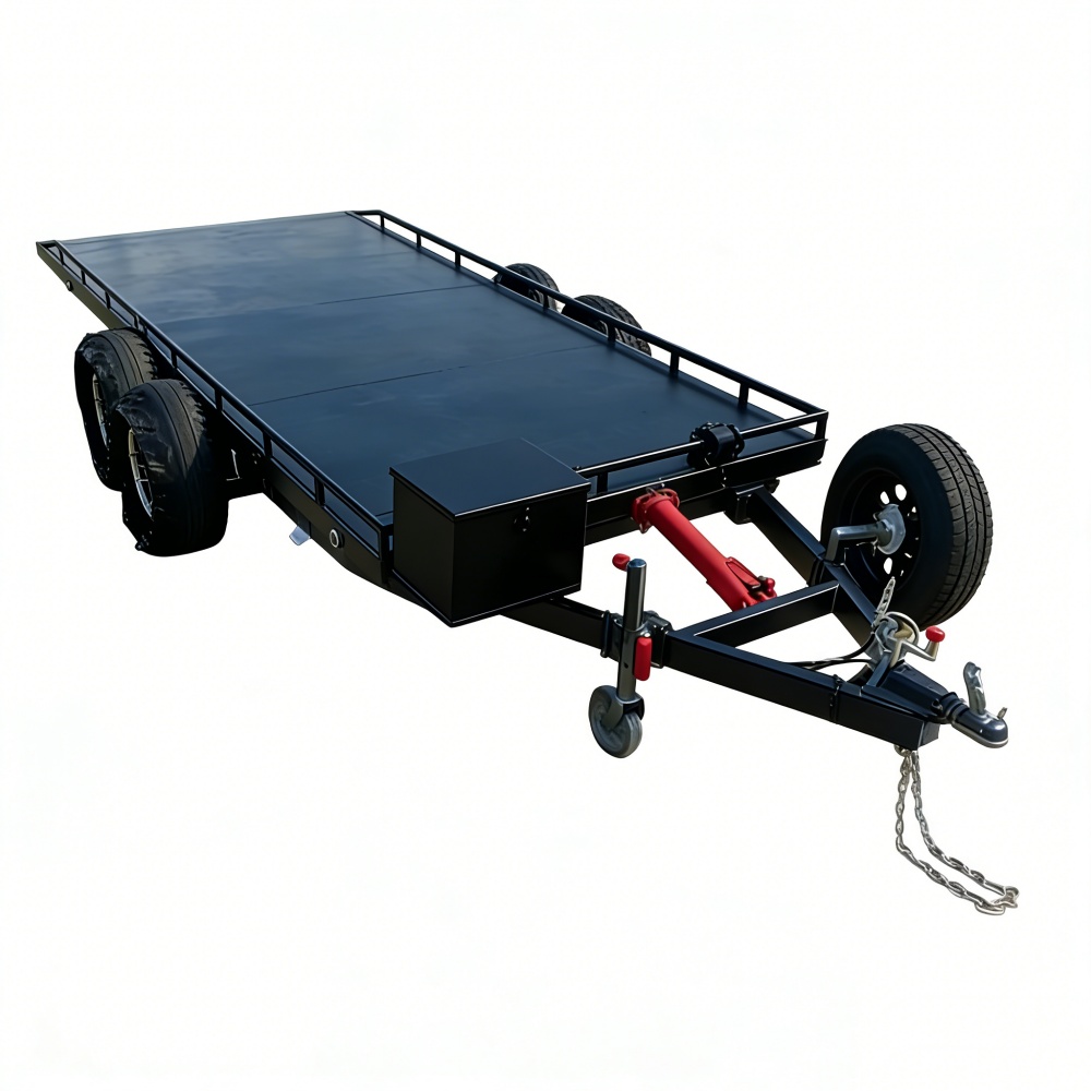 Heavy-Duty Double Axle Steel C - مراجعة Heavy Equipment Hauler وسعره