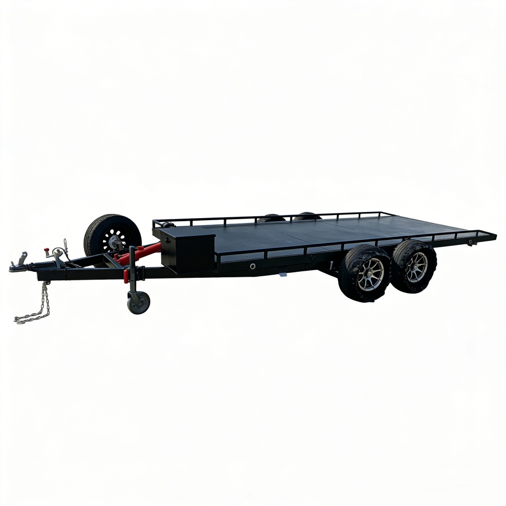 Heavy-Duty Double Axle Steel C - مراجعة Heavy Equipment Hauler وسعره