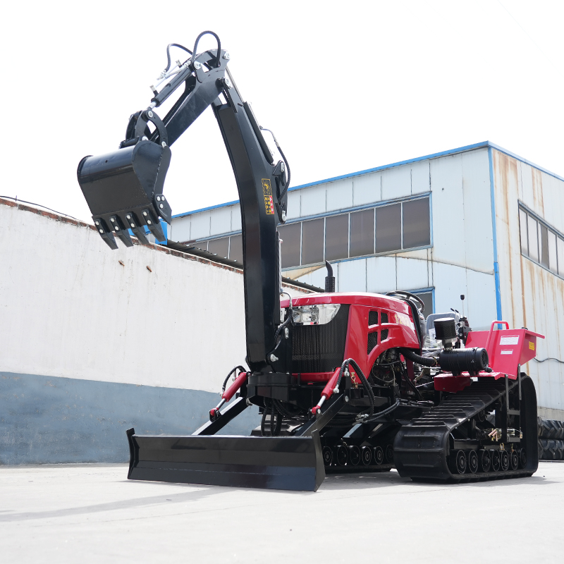 Customized 80/120HP Rubber-tra - مراجعة Tractor Backhoe وسعره