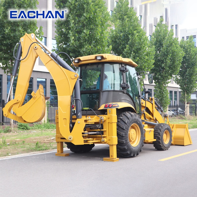 EACHAN Diesel 4 Wheel Backhoe  - مراجعة Tractor Backhoe وسعره