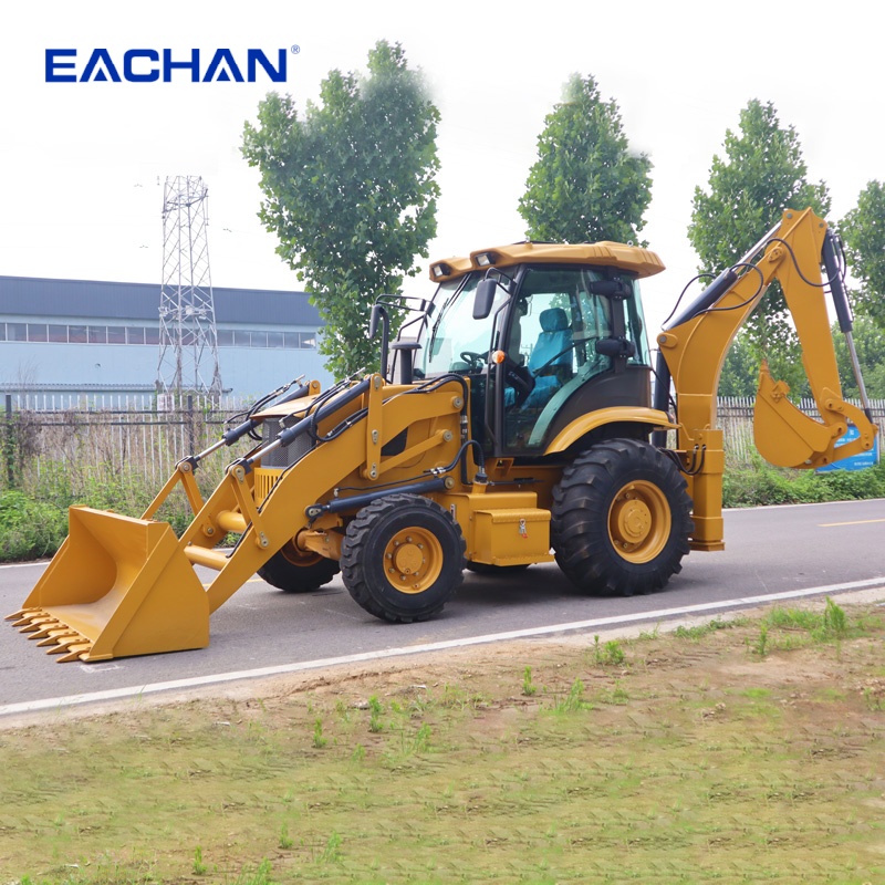 EACHAN Diesel 4 Wheel Backhoe  - مراجعة Tractor Backhoe وسعره
