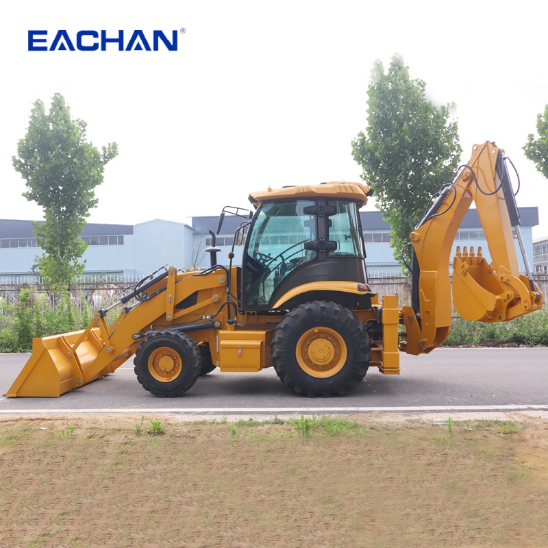 EACHAN Diesel 4 Wheel Backhoe  - مراجعة Tractor Backhoe وسعره